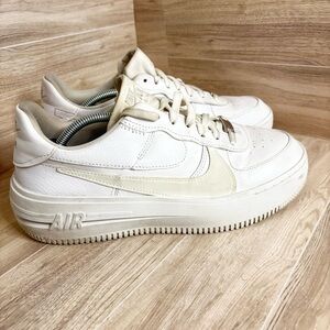 Nike Air Force 1 White Platform Sneakers